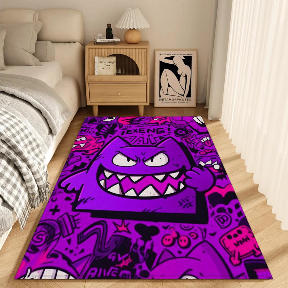 Fashion Entrance Mat Living Room P-Pokemon Rugs Decoration G-gengar Bedroom Carpet for Kitchen Doormat Front Door Bath Mats Rug