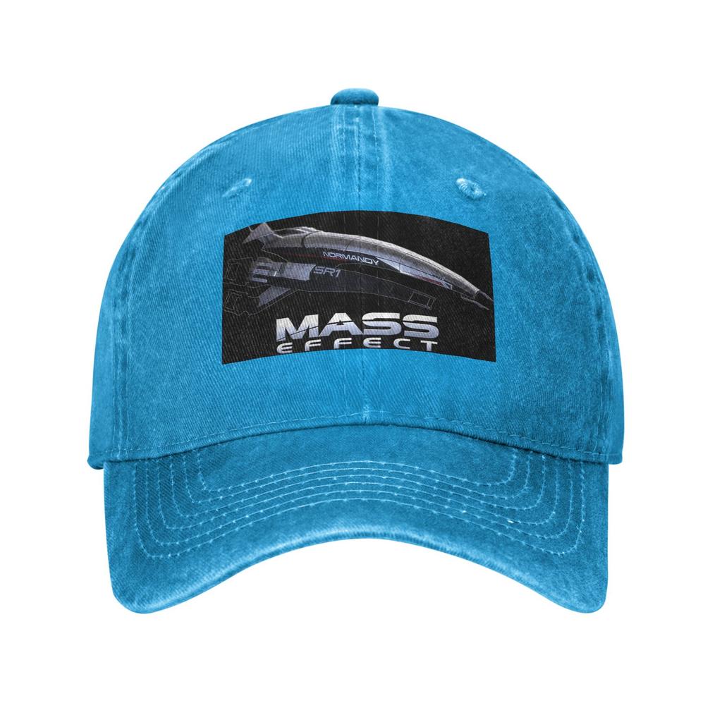 Mass Effect Normandy SR1 Baseball Caps Snapback Denim Fabric Hats Outdoor Adjustable Casquette Sports Baseball Cowboy Hat