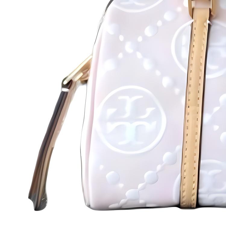 Tory Burch T Letter Contrast Textured Leather Shoulder Crossbody Handbag Small Women handbags Pink 169744-650