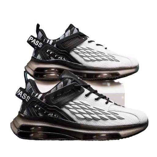 Men's shoes spring and autumn breathable popcorn thick sole shock absorption increase wear-resistant casual sports shoes teen dad shoes large size