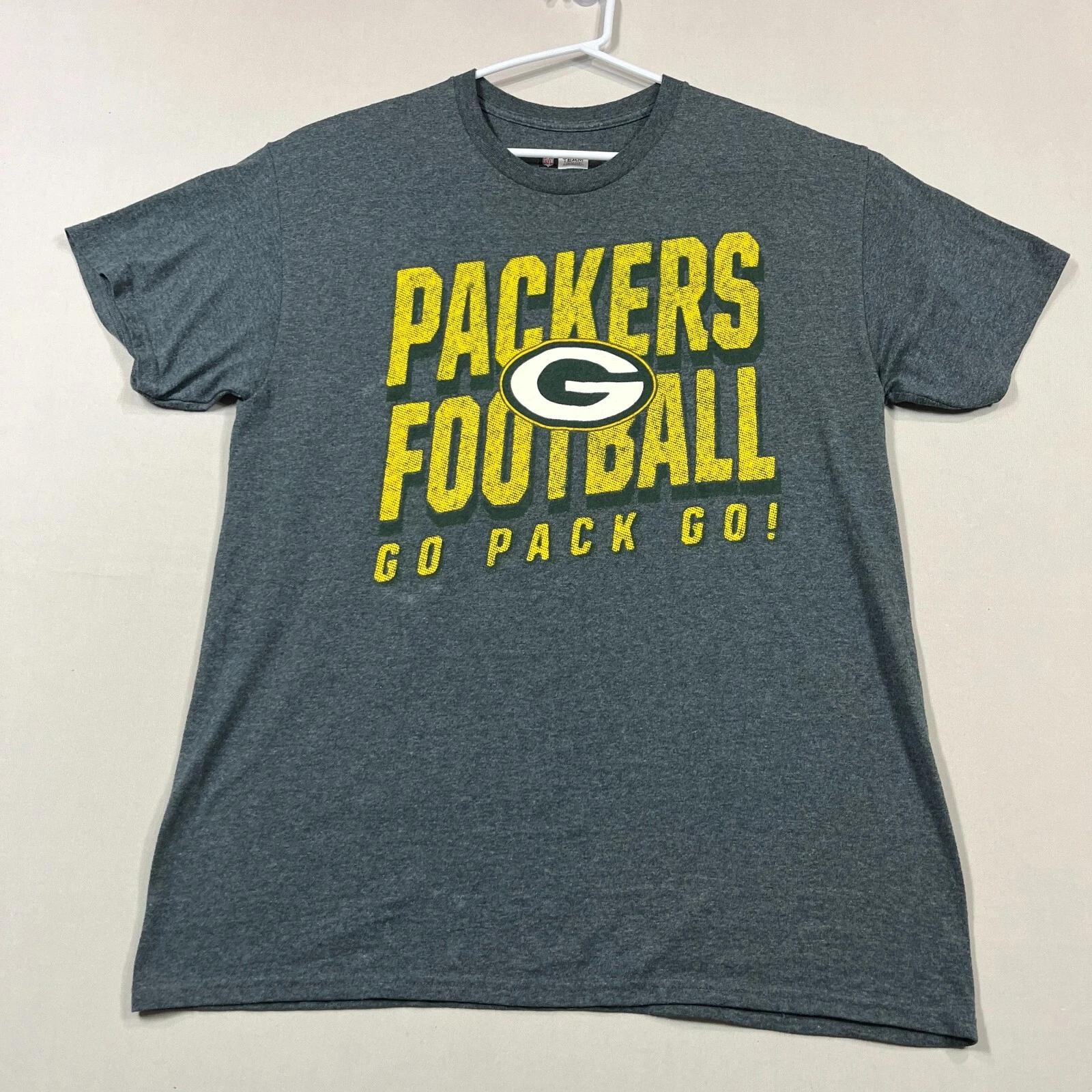 Green Bay Packers NFL Football Casual Cotton Crew T Shirt Mens Large L 3XL