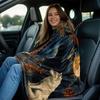 Mysterious Dreamlike Art Print Travel Throw Blanket - Elegant Fantasy Pattern Cozy Soft Accent for Beach Camping Sofa Office