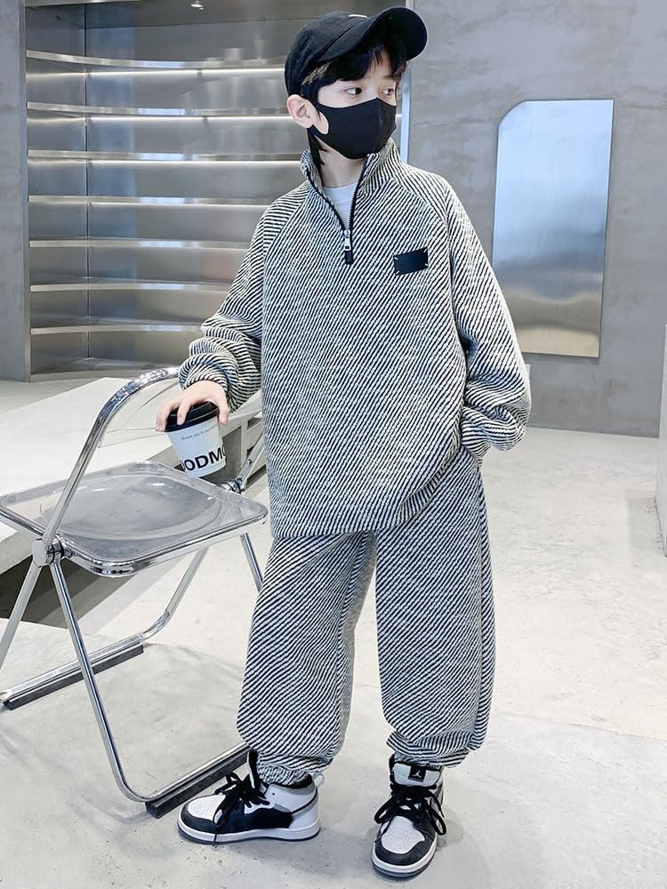 Configurare îmbrăcăminte Junior cu mânecă lungă Configurare îmbrăcăminte coreeană Băieți Primăvară Toamnă Hanorac cu mânecă lungă Pantaloni sport Set de sus și de jos Casual Lejer Copii