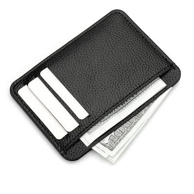 1ks Nová ultratenká měkká peněženka PU kůže Mini peněženka na kreditní karty Bonbónová barva Pouzdro na bankovní kreditní karty Dámský pánský set na vizitky