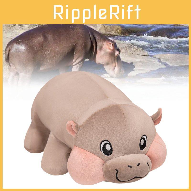 Adorable Hippo Plush Toy Cozy Bed Hugging Pillow Perfect For Sleeping And Cuddling