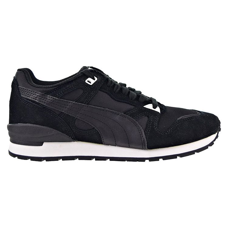 Puma Duplex Classic Retro Mesh Fabric Shock Absorption Non-Slip Wear-Resistant Breathable Low-Top Running Shoes Unisex Sneakers Black 361337-04