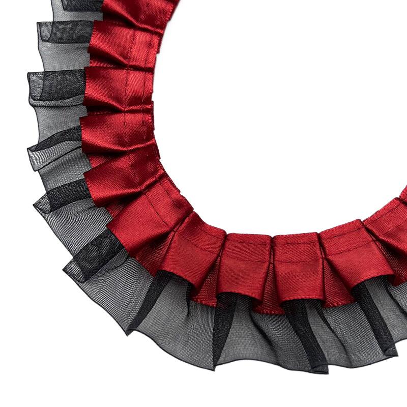 Elegant and Exquisite 4CM Double Folds Transparent Chiffon Lace Clothing Clothing Hem Diy Accessories Multi-color Lace Webbing Crafts Making Ribbons