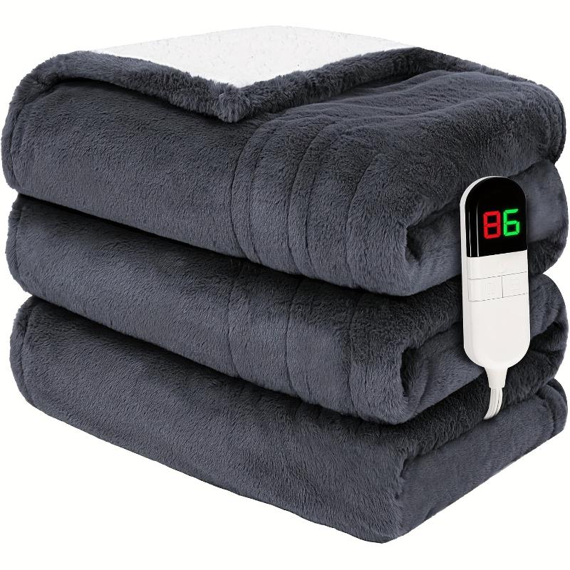 White Large Size Heating Blankets Plush Double Bed Sheets 8th Gear Constant Temperature Electric Blanket for Intelligence Timed Warmth and Thin Quilt