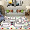 Urban Transportation Carpet Car Track Children's Game Rug Bedroom Living Room Anti Slip Floor Mat Home Decoration