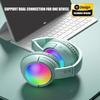 Foldable LED Gaming Headphone with Noise Canceling Bluetooth-compatible 5.4 Long Battery Life Auxiliary TF Card Support
