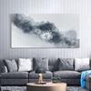 Black And White Tree Painting Fog Forest Mountain Canvas Art Poster Natural Landscape Print Wall Pictures Home Decor