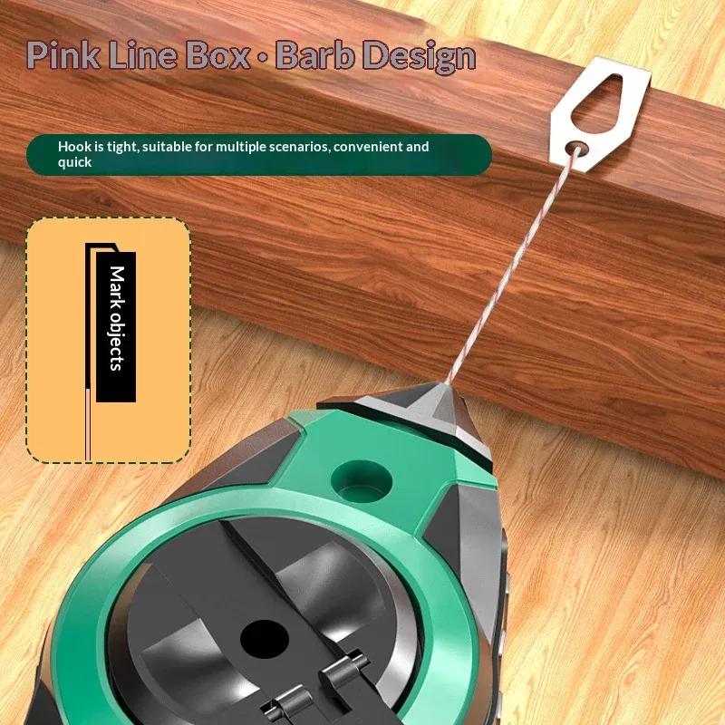 3Pcs Line Marking Tool Chalk Line Reel For Woodworking Workshop Home Renovation Enthusiasts With Quick Retraction And Fine Point