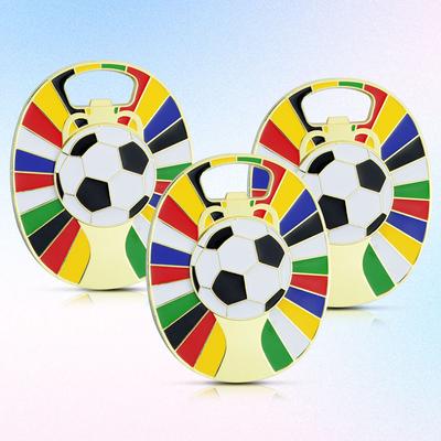 European Cup Multifunctional Football Refrigerator Sticker Bottle Opener Fan Souvenir Metal Refrigerator Sticker