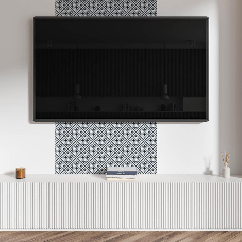 Samoprzylepna Dekoracja Winylowa Na Ścianę Geometryczny Wzór W Romby 10X40X20 Cm