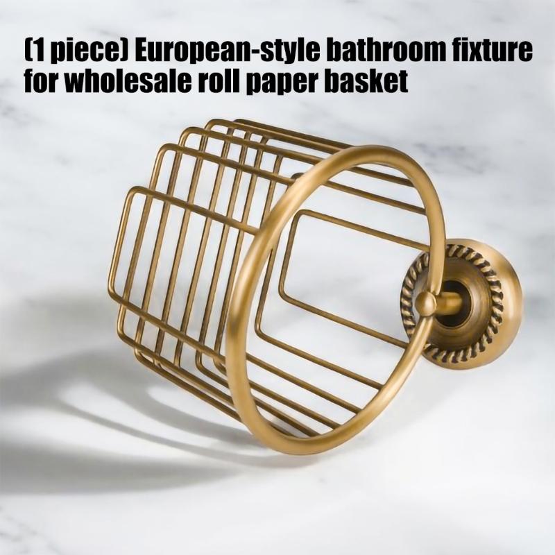 Wall Mounted Toilet Paper Dispenser Traditional Appearance Tissue Holders Simple Tool Without Assembly Bathroom Accessory