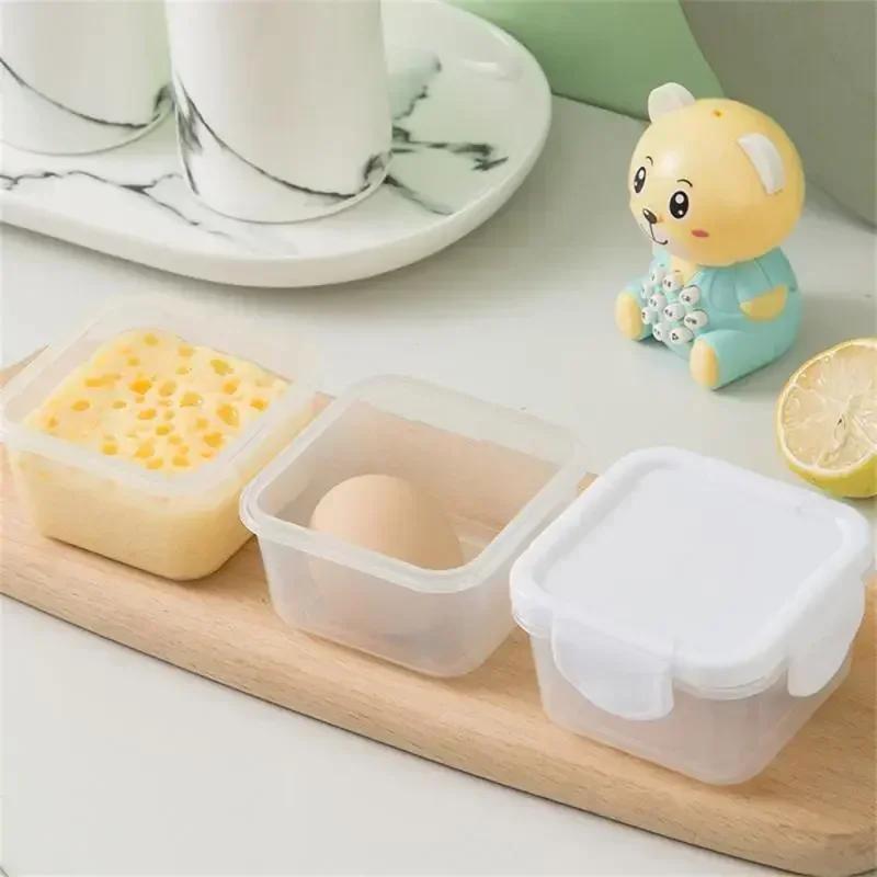 4pcs-Mini Food Storage Containers Leakproof Lids Condiment Sauce Containers Mini Freezer Storage Containers Airtight Containers
