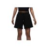 Jordan As W J Flt Flc Dmnd Short 24 Embroidered Logo Comfortable Breathable Lace-Up Casual Shorts Women Shorts Black FV7057-010