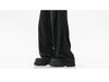 Unisex Dark Grey Paratrooper Pants - Spring/Autumn Loose Fit, Pleated, Wide-Leg Trend