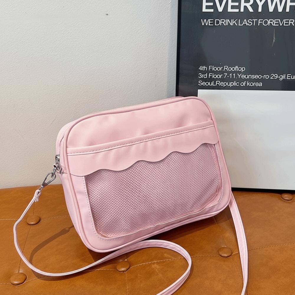 Y2K Transparent Ita Bag Large Capacity PVC Crossbody Bag Fashion JK Uniform Shoulder Bag  Travel