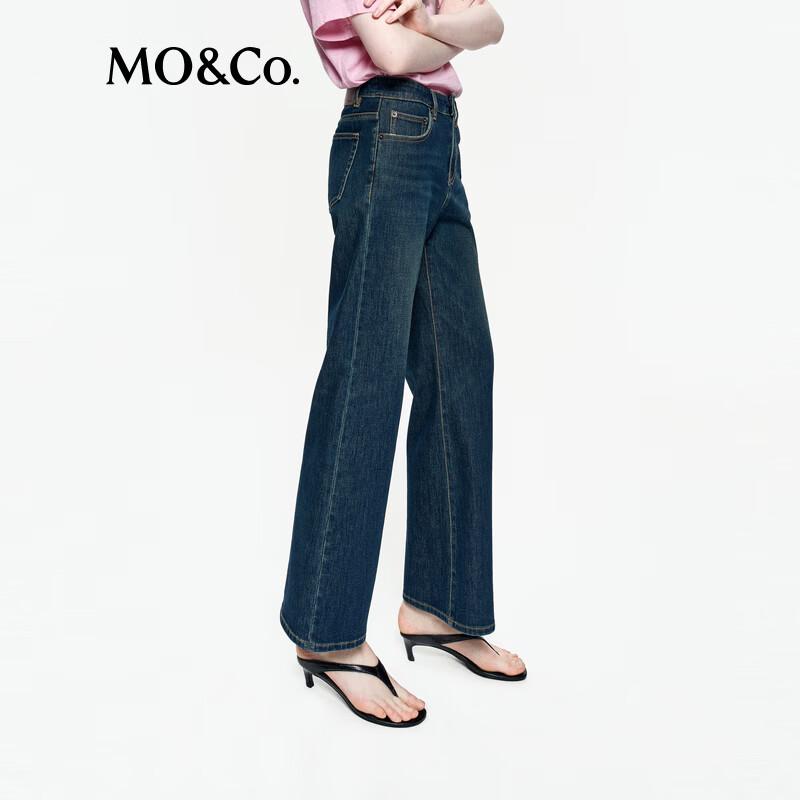 MO&Co. Women's High-Waisted Slim-Fit Flared Jeans
