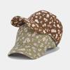 European and American New Small Floral Full Print Baseball Cap Women Shopping Hard Top Cap Fashion Personality Sun Hat Tide