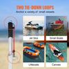 Sand Spike Boat Anchor Pole, 36" Galvanized Carbon Steel Slide Anchor Shore Spike, Self-Hammering Beach Spike Anchor for Small Boat Jetski Pontoon