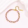 Fashion Small Fresh Enamel Bracelet, Girls' High-end Sense, Color Oil Drip Bracelet, Titanium Steel Does Not Fade, Direct Sale