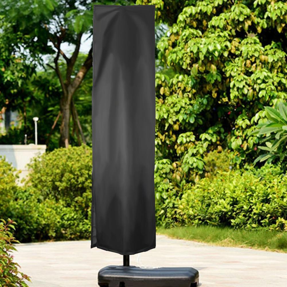 Outdoor Oxford Cloth Black Waterproof Dustproof Anti UV Umbrella Cover Protector(262x89cm)