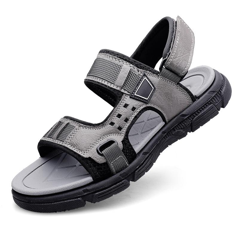 

Мода Мужская Обувь БрендРоскошные Сандалии Роскошный Бренд Ажурная Летняя Обувь Мода Мужские Нескользящие Лоферы Кожа Классические Пляжные Шлепанцы 44 серый