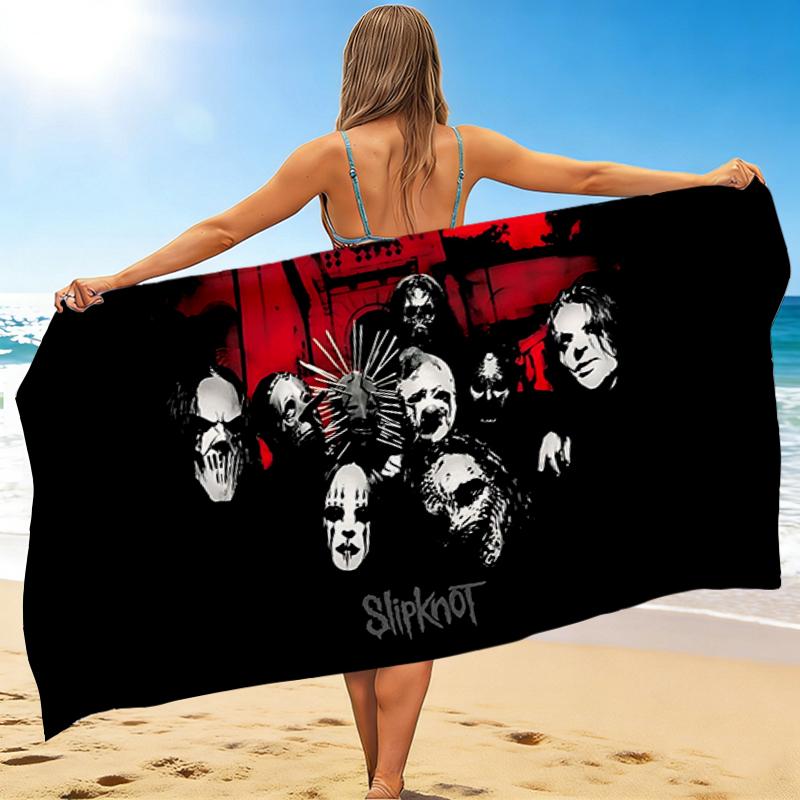 1Pc Slipknot Heavy Metal Band Beach Towel Quick Dry Multiuse For Beach Pool Gym Yoga Home Travel Christmas Halloween Xmas Gift Q1105