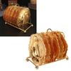 7-teiliges Set goldene Metall-Untersetzer Eisen-Untersetzer mit Halter Untersetzer Tisch-Untersetzer-Set für Couchtisch