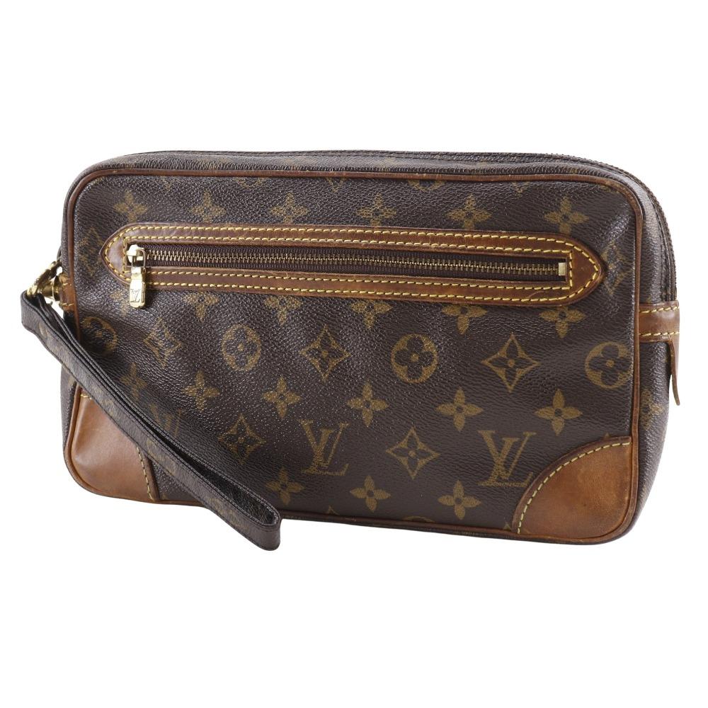 LOUIS VUITTON Marly Dragonne Business Bag M51825 vintage Brown Monogram canvas unisex Used