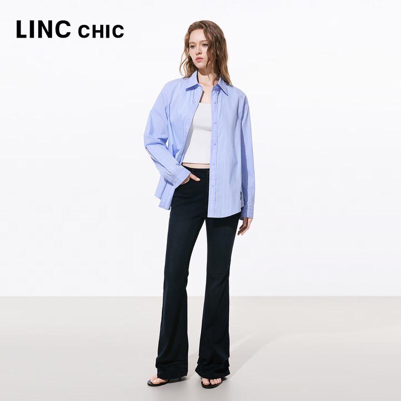 Women's Vertical Striped Long-Sleeve Shirt