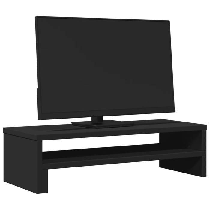 VidaXL Support de moniteur noir 54x22x15 cm bois d'ingénierie, support de moniteur pour bureau, étagère de moniteur, support 854770