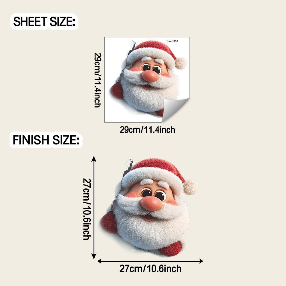 Cartoon and Cute Santa Claus Wall Stickers for The Entrance and Living Room Decoration and Beautification