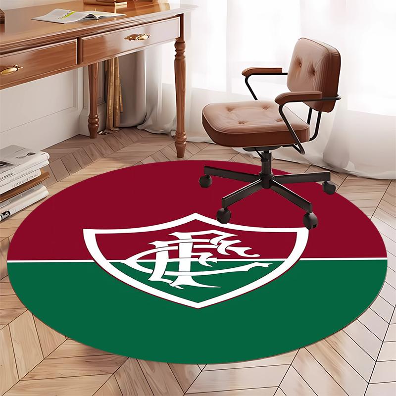 Fluminense FC Printed Round Rug Carpet Chair Rug Area Rug Entryway Doormats,for Office Chair Living Room Bedroom Kitchen Room.