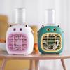 Tragbarer Mini Monster Dual-Sprüh-Befeuchtungsventilator Leiser wiederaufladbarer Schreibtischventilator