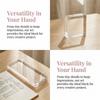 6Pcs High Transparency Acrylic Stamp Block Set DIY Non-Slip Stamp Block Set Multi-Purpose Multi-Size Set