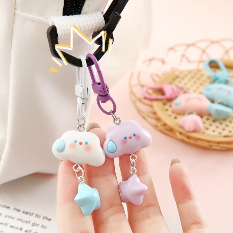 Playful Cloud Keychain for a Whimsical Twist Soft and Durable Key Rings Ornament Hilarious Cloud Key Chain Accessories
