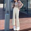 Smoke-leg Pants for Women In Autumn Narrow Version Straight Jeans for Women In Autumn Style High Waist Slim Small Cropped Pants for Women In Autumn