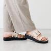 HIMIKO Cutwork Track Sole Sandals, 651225, Ivory, Small, Comfortable and Stylish Flat Sandals with Soft Cushioning