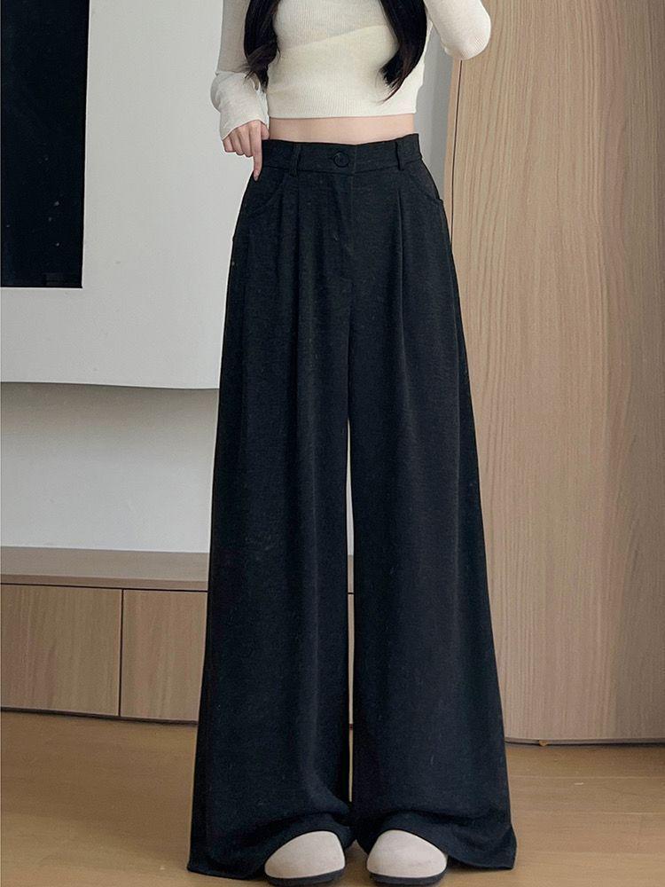 2026 New Women's High-Waist Slimming Wide-Leg Commuter Casual Pants