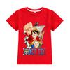A905 Kids Boys Girls Luffy One Piece Printed Casual Short Sleeves T-shirt