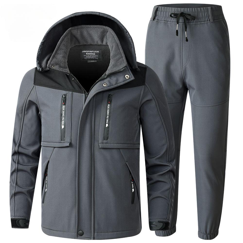 Stretch Plus Velvet Winter Jacket, Waterproof Thickened Suit, Windproof, Outdoor Wear-resistant, Cold-proof, Warm and Cold-proof Clothing