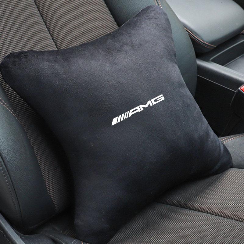 Car Seat Head Support Cushion Lumbar Pillow Interior Accessories for Mercedes Benz AMG Smart W205 C300 W203 W206 W108 W124 W126