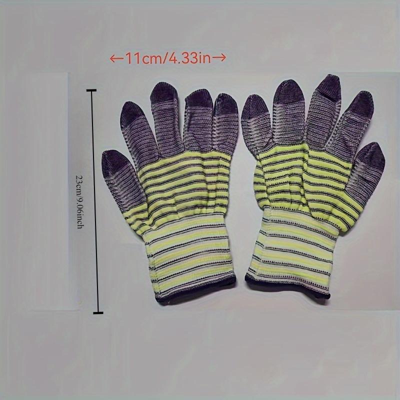 1pair Safe Zebra Gardening Gloves - Anti-Skid, Wear-Resistant Work Gloves with Aesthetic Appeal