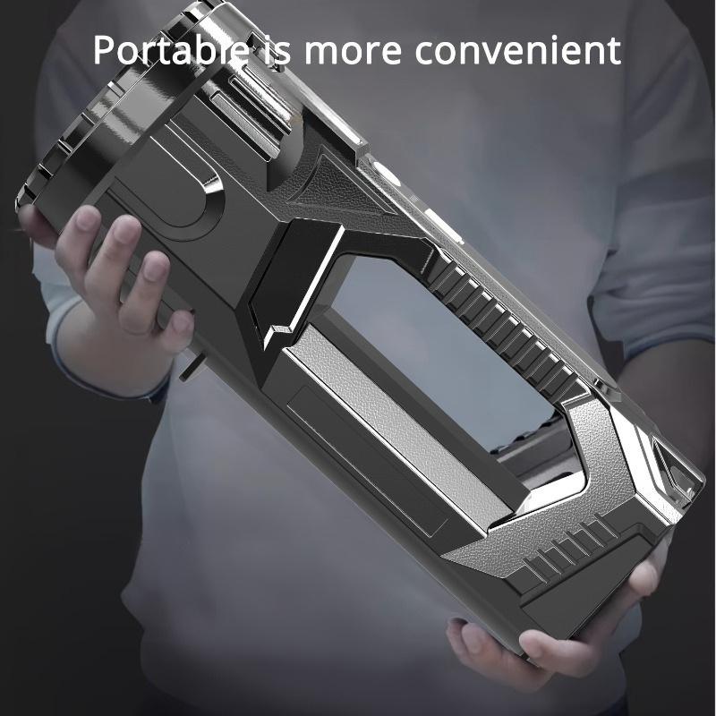 Long Distance Bright LED Flashlight, Portable Rechargeable Spotlight, Suitable for Camping, Hiking, Emergency Situations, Search and Rescue