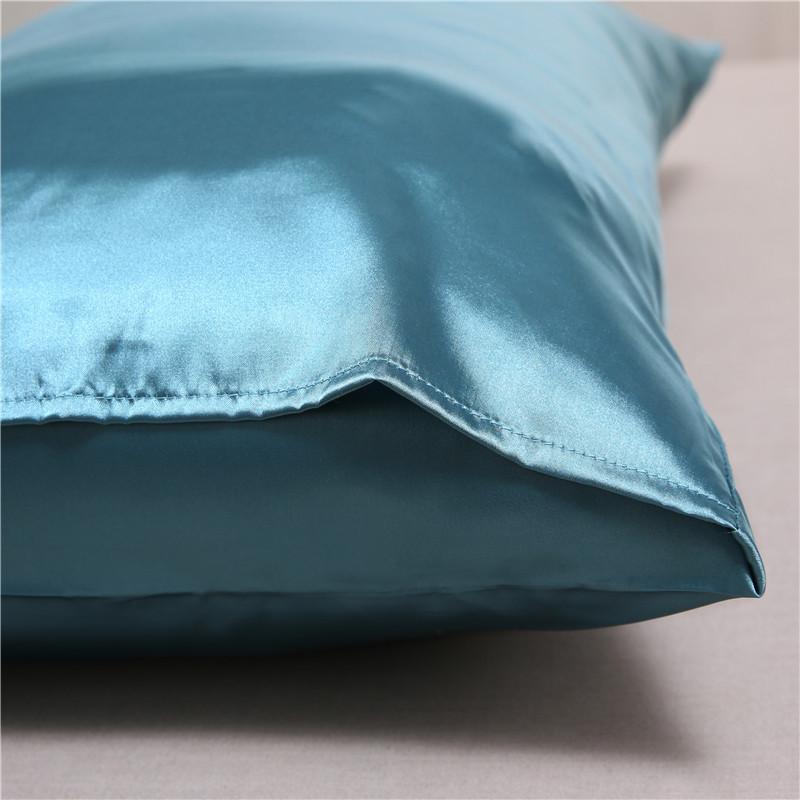 Pillowcase Silk Pillow Cover Silky Satin Hair Beauty Pillow Case Comfortable Pillow  Home Decor WholeStandard/Queen 1PC
