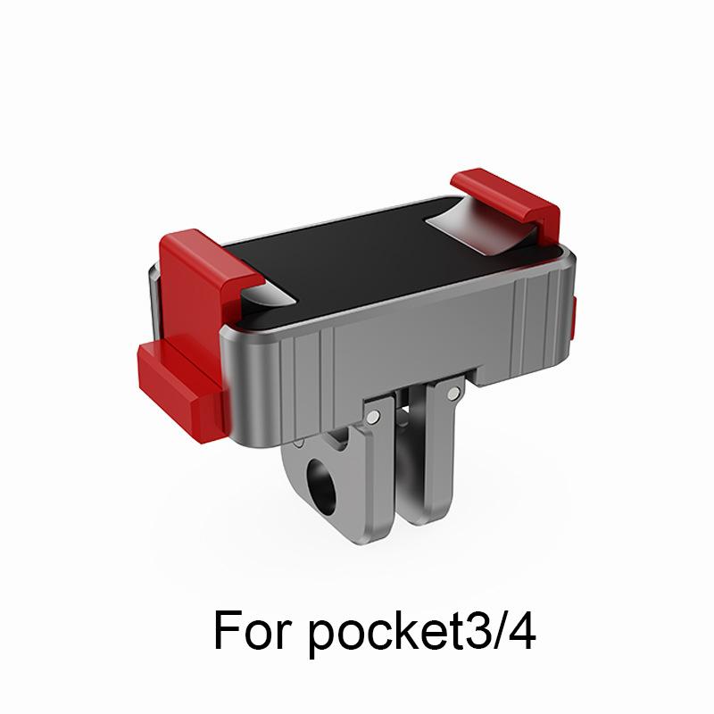 Alloy Magnetic Quick Release Adapter Base For Insta360 Acepro2 X5 Mount Adapter Bracket 1/4 Thread Interface For Action6 5 4
