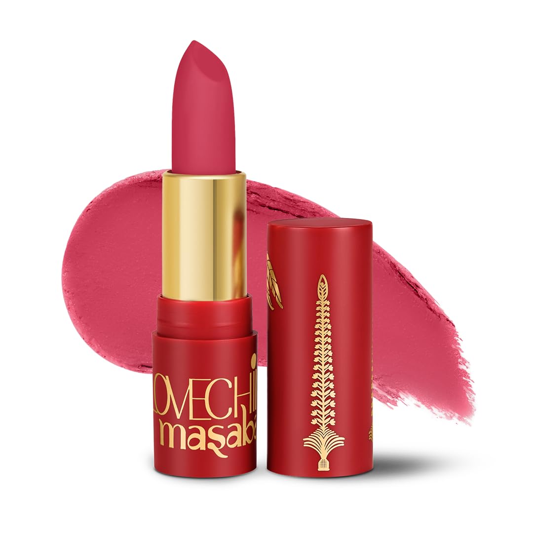 

LoveChild Masaba 90s Drip Tickle Me Pink (Bright Pink) Luxe-Matte Lipstick with Intense One-Swipe Color Payoff in High-Pigment HD Crème Matte For